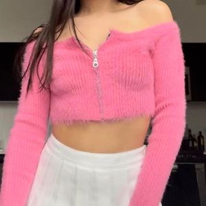 ragged priest cropped cardigan top